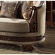 Luxury Beige Chenille Loveseat Traditional Homey Design HD-1623