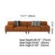 Modern Cognac Leather 4-Seater Sofa Outlander EUROPEAN FURNITURE
