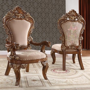 Order Gold, Dark Brown Homey Design  HD-1803-5PC-ROUND Dining Room now