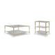 Glass Top & Metal Frame in Whisper of Gold Coffee Table Set 2Pcs PRINCE CHARMING by Caracole 