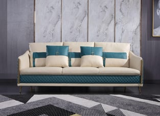 Buy Blue, Off-White European Furniture Living Room 