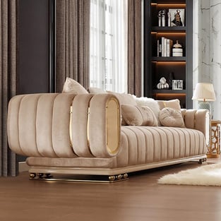 Living Room  Gold, Cream Homey Design  image