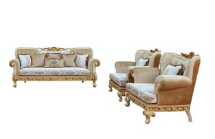 Living Room  Gold, Sand, Off-White European Furniture photo