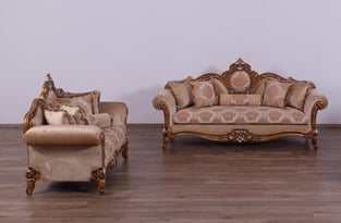 Living Room  Brown, Gold, Silver European Furniture photo