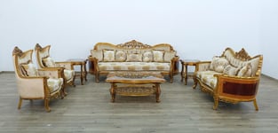 Beige, Gold, Antique European Furniture 31055-Set-4 Living Room interior