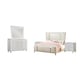 Off-White Finish Wood Queen Bedroom Set 5Pcs Contemporary Cosmos Furniture Chanel
