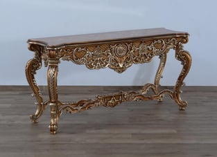 Brown, Gold, Antique, Silver European Furniture 35550-ST Accent Tables interior