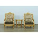 Imperial Luxury Black & Gold LUXOR Arm Chair Set 2Pcs EUROPEAN FURNITURE 