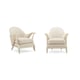 Pearl Finish & Rich Damask Patterm Accent Chairs Set 2Pcs CURTSY by Caracole 