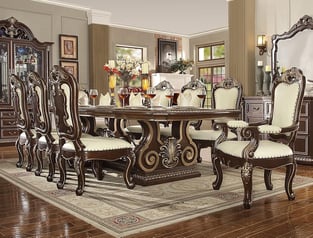 Dining Room  Ivory, Dark Cherry Homey Design  image