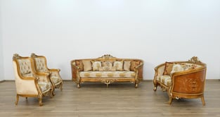 Brown, Gold, Antique European Furniture 68587-C-Set-2 Living Room interior