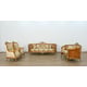 Imperial Luxury Brown & Gold LUXOR II Arm Chair Set 2 Pcs EUROPEAN FURNITURE Classic