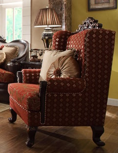 Living Room  Dark Brown, Red Homey Design  image