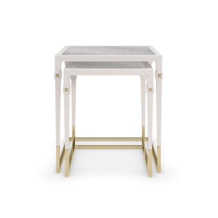 Gold, Pearl White Caracole CLA-021-471 Accent Tables interior