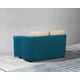 Luxury Italian Leather Beige & Blue MAKASSAR Sofa Set 2Pcs EUROPEAN FURNITURE 