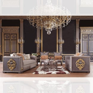 Gold, Gray Homey Design  HD-C6024-1 Living Room interior