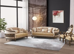 Living Room  Beige, Gold Homey Design  photo