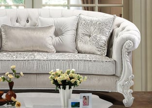 Pearl White Cosmos Furniture Juliana-Set-5 Living Room interior