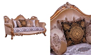 Buy Gold, Antique, Silver, Black European Furniture Living Room 