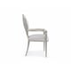 Frame in Soft Radiance & Upholstered Seat Armchair Set 2 Pcs LILLIAN by Caracole 