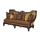 Antique Beige Gold Dark Brown Wood Luxury Sofa HD-90018 Classic Traditional