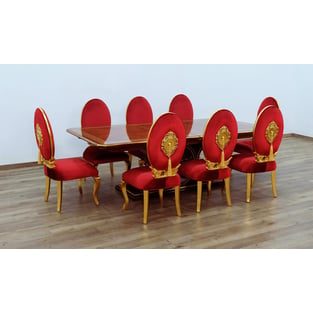 Dining Room  Gold, Red, Ebony European Furniture photo