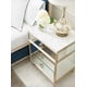 Carrara Marble Top & Mirrored Panels Nightstands Set 2Pcs FONTAINEBLEAU by Caracole 