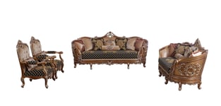 Gold, Sand, Black European Furniture 35552-C-Set-2 Living Room interior