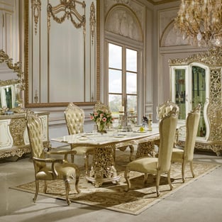 Dining Room  Beige, Gold Homey Design  photo