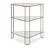 Metal Base & Glass W/ White and Brilliant Effect Enf Table STAGE LEFT OR RIGHT by Caracole 