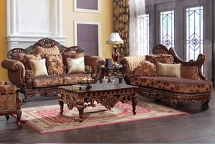 Burgundy, Caramel, Mocha, Gold, Coffee Homey Design  HD-66 Set-2 Living Room interior