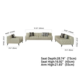 Gray European Furniture EF-88882-S Living Room interior