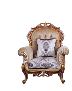 Buy Gold, Antique, Silver, Black European Furniture Living Room 