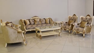 Living Room  Beige, Gold, Antique European Furniture image