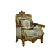 Classic Antique Bronze Gold Fabric 30016 BELLAGIO Armchair EUROPEAN FURNITURE