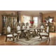 Perfect Brown & Leather Dining Table Set 7Pcs Traditional Homey Design HD-1802