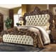 Ant Gold & Perfect Brown Queen Bed Carved Wood Homey Design HD-8011 Traditional 