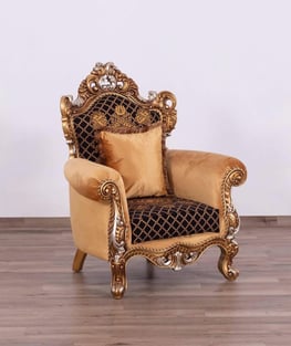 Buy Brown, Gold European Furniture Living Room 