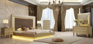 Buy Silver, Champagne, Metallic Homey Design  Bedroom 