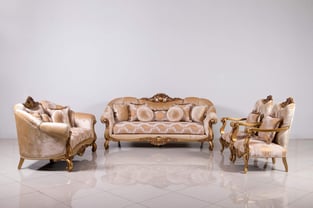 Buy Beige, Bronze, Gold European Furniture Living Room 