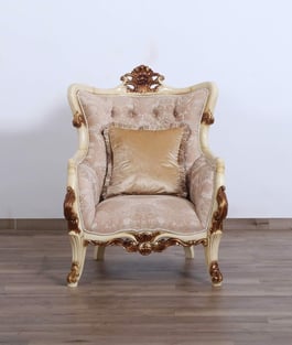 Beige, Gold, Antique European Furniture 47075-C-Set-2 Living Room interior