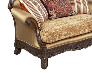 Buy Golden Beige, Dark Brown Benneti Living Room 