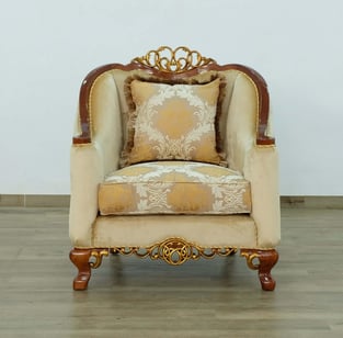 Buy Brown, Gold European Furniture Living Room 