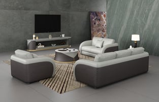 Buy Chocolate, Light Grey European Furniture Living Room 