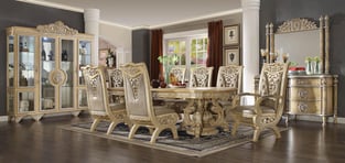 Dining Room  Silver, Ivory, Warm Gray Homey Design  image