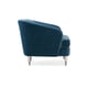 Prussian Blue Velvet Finish Sofa & Chair Set Contemporary Hour Time by Caracole 