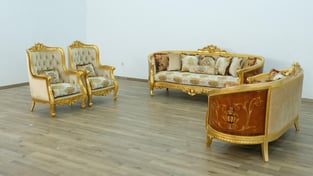 Buy Mahogany, Beige, Gold, Antique, Ebony European Furniture Living Room 