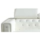 White Faux Leather Sofa & Loveseat Set 2Pcs Modern Cosmos Furniture Charlise