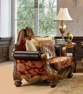 Buy Burgundy, Gold Homey Design  Living Room 