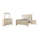Off-white Finish Wood King Bedroom Set 5Pcs Transitional Cosmos Furniture Dakota